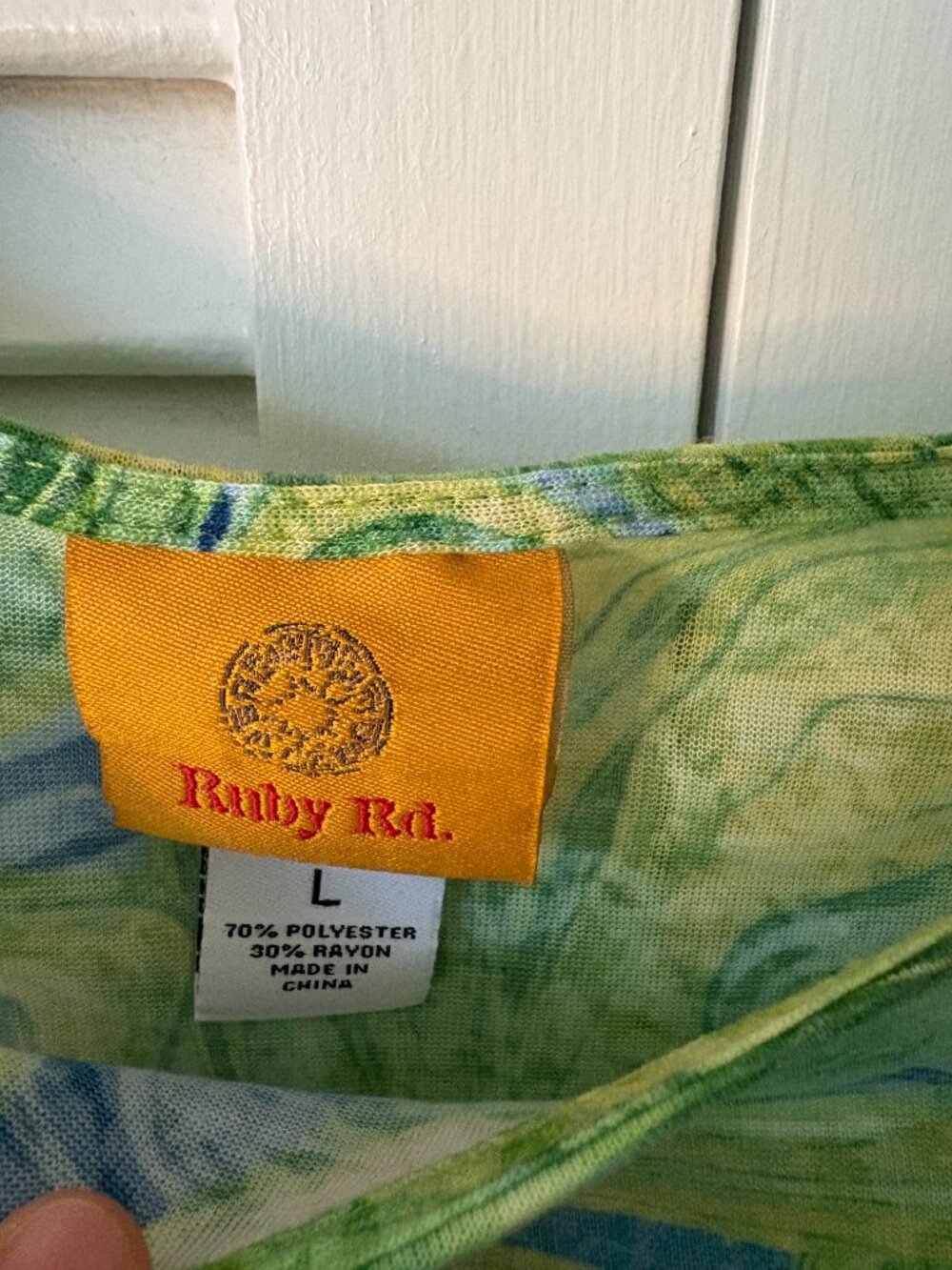 Ruby Rd Summer Green Top - Large - Picture 6 of 8